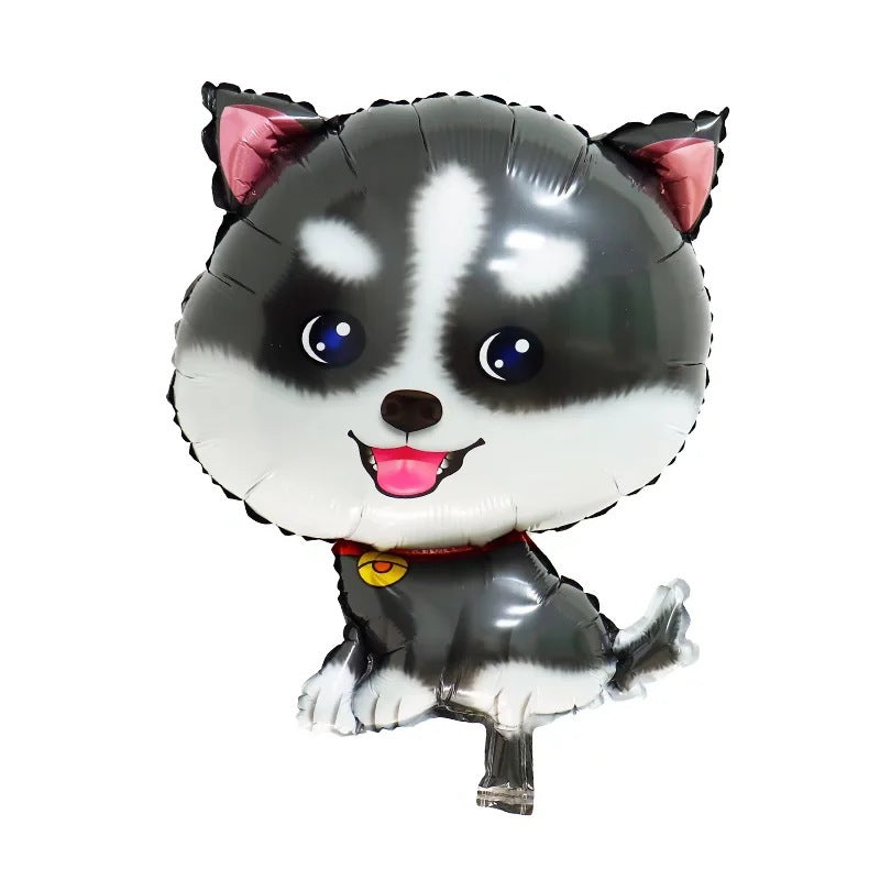 Bear Paw Husky Corgi Balloon for Kids' Birthday Party