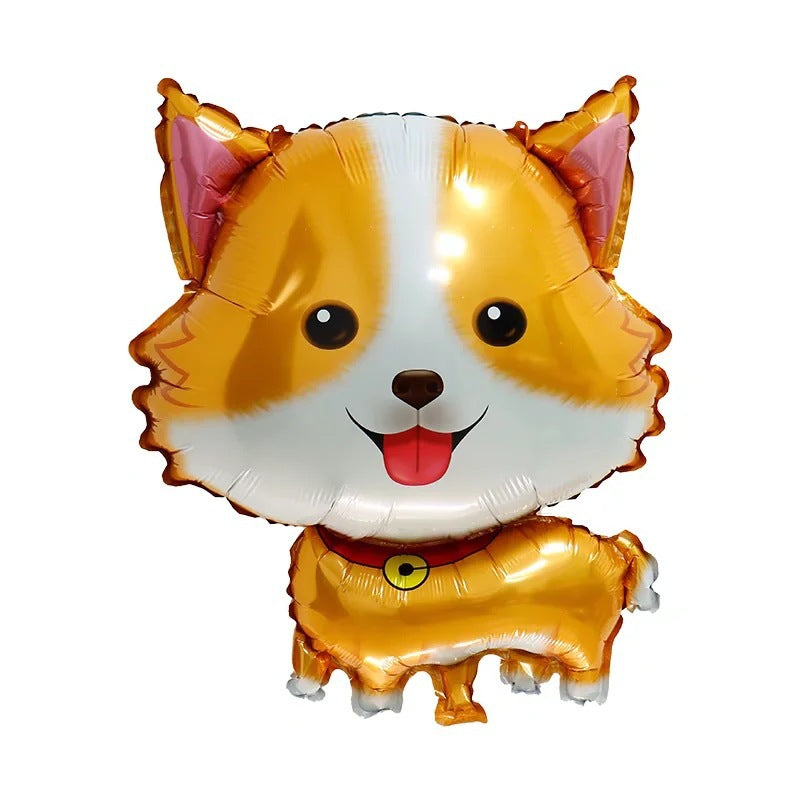 Bear Paw Husky Corgi Balloon for Kids' Birthday Party